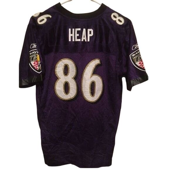BALTIMORE RAVENS TODD HEAP SIZE YOUTH LARGE 14-16 REEBOK JERSEY - Picture 1 of 5